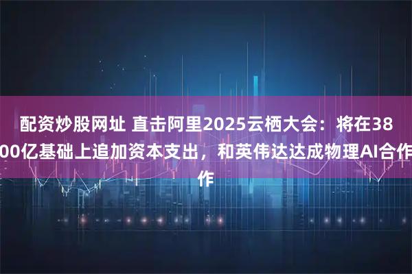 配资炒股网址 直击阿里2025云栖大会：将在3800亿基础上追加资本支出，和英伟达达成物理AI合作